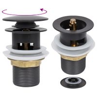 VidaXL Afvoer pop-up met overloop 6,4x6,4x9,1 cm grijs VidaXL Afvoer pop-up met overloop 6,4x6,4x9,1 cm grijs