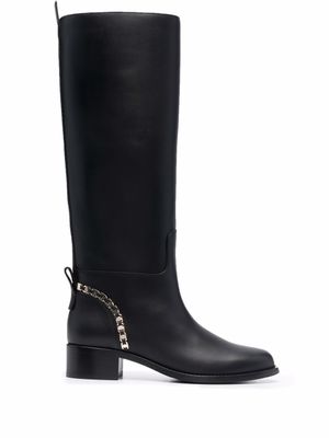 Ferragamo bottes Vara Chain - Noir