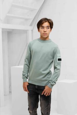 Malelions Knitted Pocket Sweater Kids Lichtblauw - Maat 140 - Kleur: Lichtblauw | Soccerfanshop