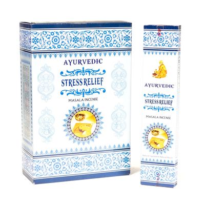 Ayurvedische Masala Wierook Stress Relief (12 doosjes)