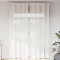 Gordijnen voile met doorvoertules 2 st wit