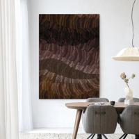 Urban Cotton Wandkleed 'Olanan' 145 x 190cm in Frame - black