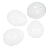 Witte plastic paaseieren 4 stuks 10 cm   -