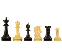 Monarch-serie ebbenhouten en palmhouten luxe schaakstukken 11 cm