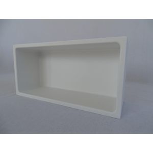 Crosstone by Arcqua Solid Alcove inbouwnis 30x15x10cm solid surface mat wit NIS115378