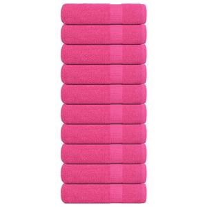 VidaXL Douchehanddoeken 10 st 70x140 cm 360 g/m² 100% katoen roze