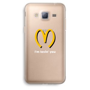 I'm lovin' you: Samsung Galaxy J3 (2016) Transparant Hoesje