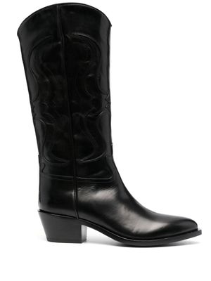 Sartore bottes d'inspiration western en cuir - Noir
