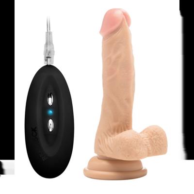RealRock by Shots Vibrerende Realistische Cock met Scrotum - 7 / 18 cm