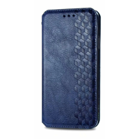 Samsung Galaxy A35 hoesje - Bookcase - Pasjeshouder - Portemonnee - Diamantpatroon - Kunstleer - Blauw