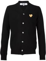 Comme Des Garçons Play embroidered heart cardigan - Noir - thumbnail