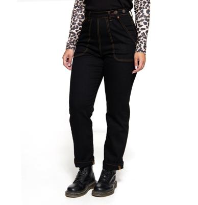 Queen Kerosin 50s Vintage Jeans Black-26/34