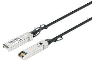 Intellinet 508414 InfiniBand en Glasvezelkabel 2 m SFP+ Zwart, Zilver