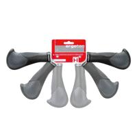 Ergotec handvatset Frisco 140/140mm rubber/gel zw/gr