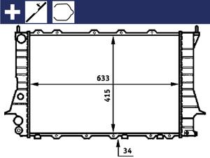 Radiateur MAHLE, u.a. für Audi