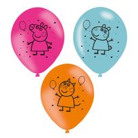 Ballonnen Peppa Pig - 6 Stuks - thumbnail