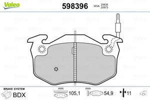 Valeo Remblokset 598396