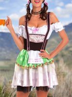 Oktoberfest Bavarian Traditional Beer Short Sleeve Bow Dress - thumbnail