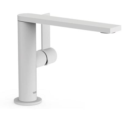 Wastafelkraan Tres Project | Opbouw | Draaibare uitloop | Mengkraan | Standaard model | 1-hendel | Rond | Wit mat