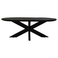 salontafel Verona - 120x60x44 - Zwart - Mangohout/metaal