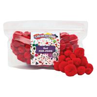 Colorations Pom Poms Rood, 100st.