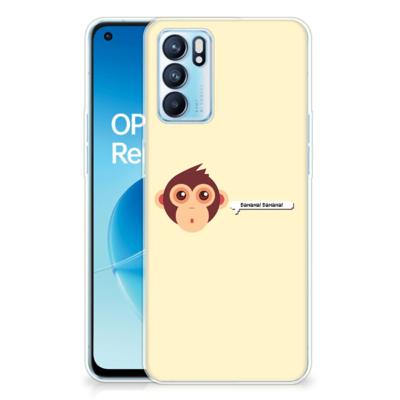 OPPO Reno 6 5G Telefoonhoesje met Naam Monkey OPPO Reno 6 5G Telefoonhoesje met Naam Monkey