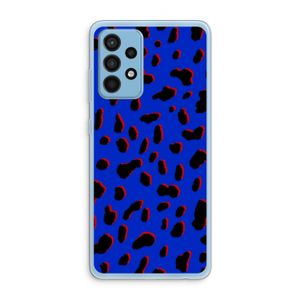 Blue Leopard: Samsung Galaxy A52 Transparant Hoesje