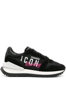 DSQUARED2 baskets Running à logo imprimé - Noir