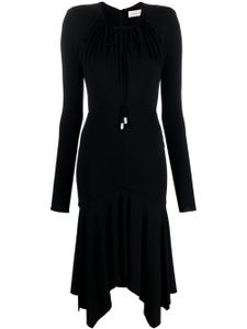 Alexandre Vauthier robe mi-longue à manches longues - Noir