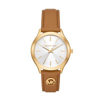 Horlogeband Michael Kors Mk7465 Leder Bruin 18mm