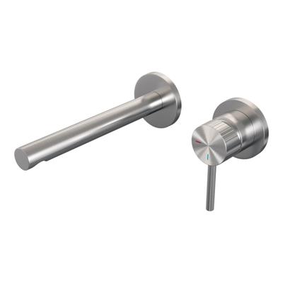 BRAUER Stripe Inbouw Wastafelmengkraan - rechte uitloop en rozetten - model A1 - RVS-kleurig geborsteld PVD 5-NG-331