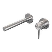 BRAUER Stripe Inbouw Wastafelmengkraan - rechte uitloop en rozetten - model A1 - RVS-kleurig geborsteld PVD 5-NG-331