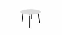 Tafel 9311 rond - 120 cm. - Wit - Wit - Beuken donker