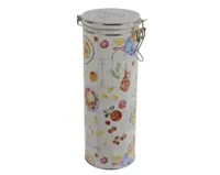 Kaemingk Opbergblik blik 27 cm blik wit met opdruk