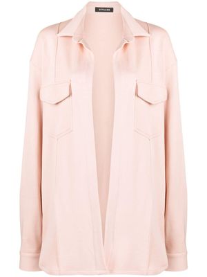 STYLAND chemise en coton à manches longues - Rose