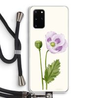 Purple poppy: Samsung Galaxy S20 Plus Transparant Hoesje met koord