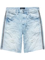 Purple Brand short en jean à effet délavé - Bleu - thumbnail