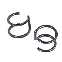 3 stuks punk rock ear clip Hollow out U vorm oorbellen neus clip (zwart)