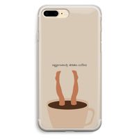 Aggressively drinks coffee: iPhone 7 Plus Transparant Hoesje