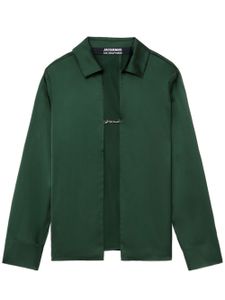 Jacquemus chemise La Chemise Notte à fini satiné - Vert