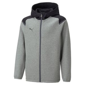 PUMA TeamCup Casual Vest Kids Grijs Zwart Donkergrijs