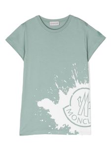 Moncler Enfant t-shirt à logo imprimé - Vert