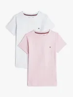 Tommy Hilfiger 2-pak meisjes ondershirt met ronde hals - korte mouwen
