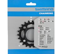 Shimano Kettingblad FC-MT500 FC-M523 10 speed 22 tands (AN) zwart