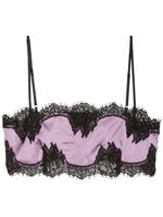 Fleur Du Mal haut bandeau à détails en dentelle - Violet