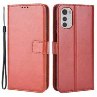 Motorola Moto E32s Wallet Case met Magnetische Sluiting - Bruin