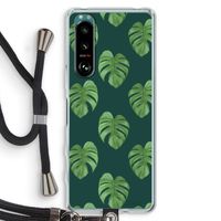 Monstera leaves: Sony Xperia 5 III Transparant Hoesje met koord