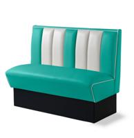 Amerikaanse Dinerbank 120 cm Turquoise - Bel Air Retro Fifties Furniture HW120