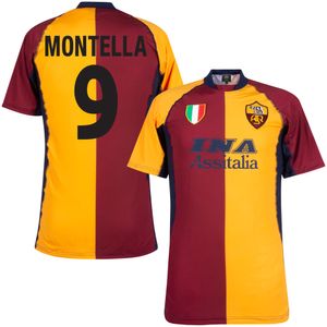 AS Roma Retro Voetbalshirt 2001-2002 + Montella 9