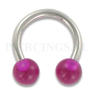 Circulair barbell 1.6 mm acryl paars